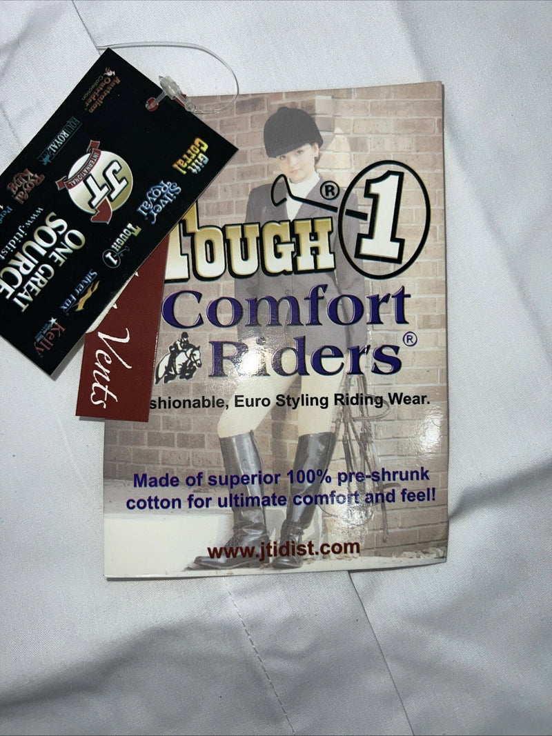 New Women’s White Tough 1 Comfort Riders Short Sleeve Riding Shirt. 40 D-32