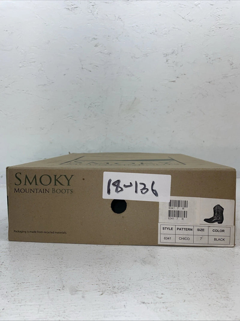 New Women’s Black Smoky Mountain Cowboy Boots. 6341 7 M. 18-136