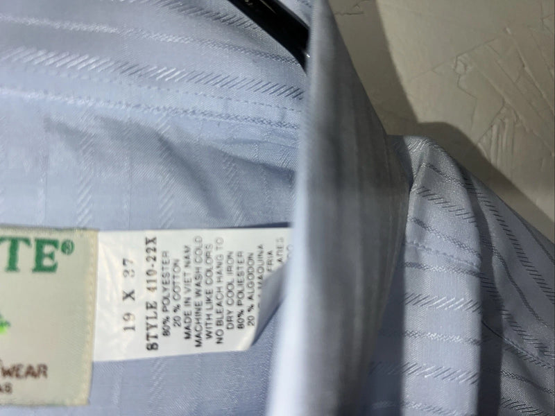 New Men’s Blue Stripped Mesquite Pearl Snap Long Sleeve Shirt. 19x37 3XL G-79