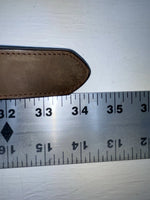New Brown Genuine Leather 3D Pendent And Weaved 28” Belt #3502 JJ-57