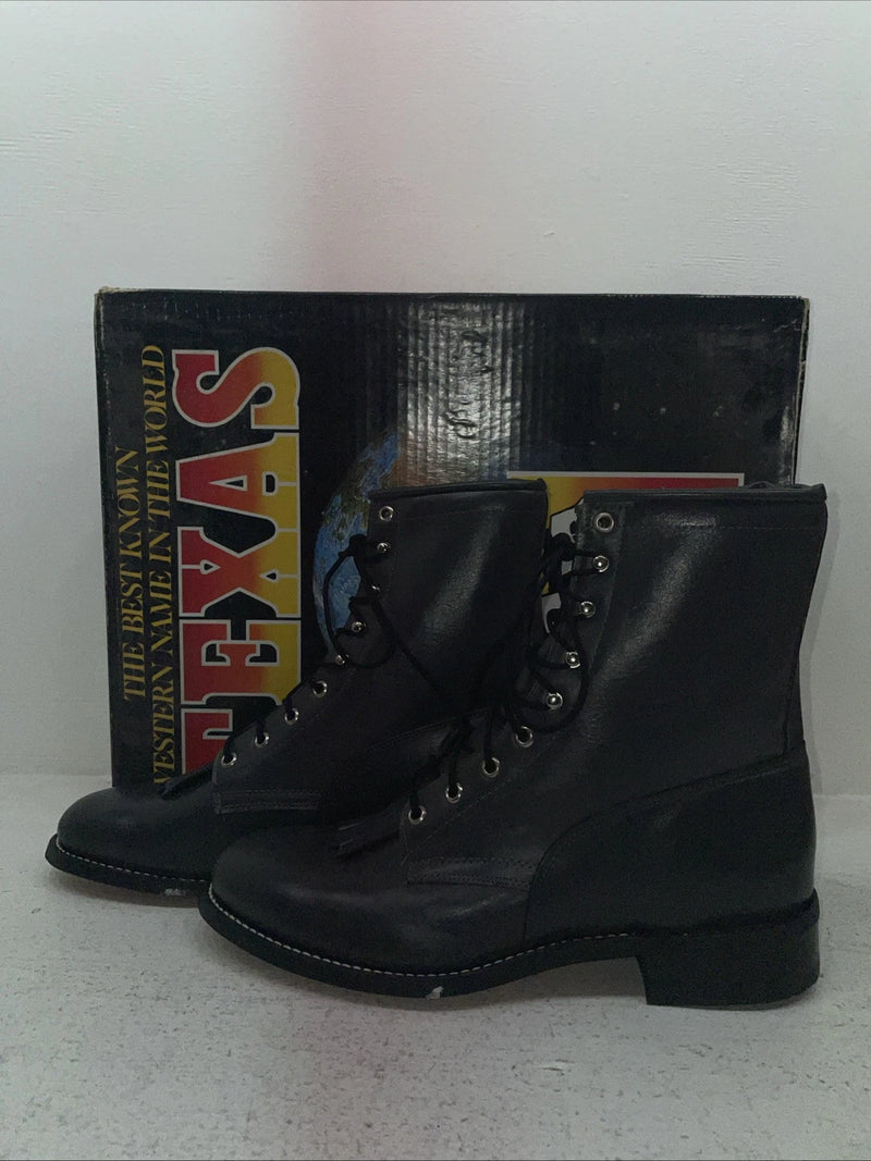New Men’s Gray Lace Up Texas Brand Cowboy Boots. 8852 9.5 9 1/2 E E. 5-53