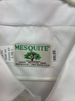 New Men’s Mesquite White Long Sleeve Pearl Snap 17.5 X 37 XL T-91