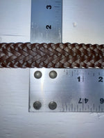 New Brown Genuine Leather Braided 34” Belt Z-129