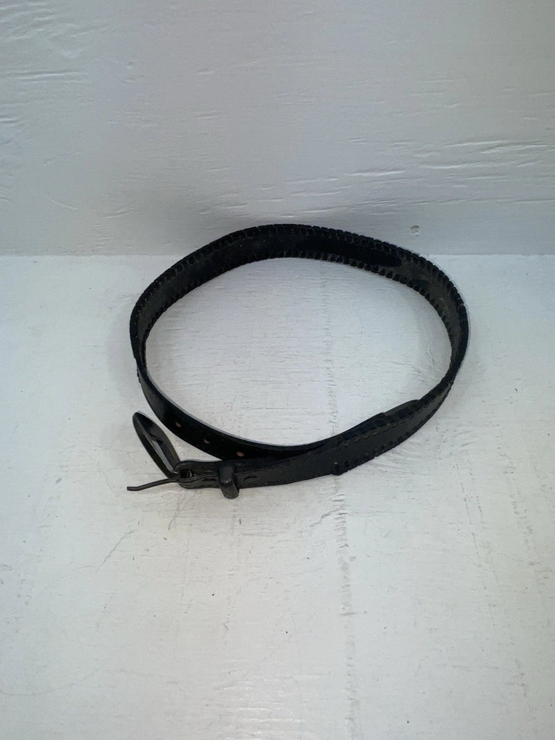 New Black Genuine Leather Weaved 28” Belt #4591 JJ-108