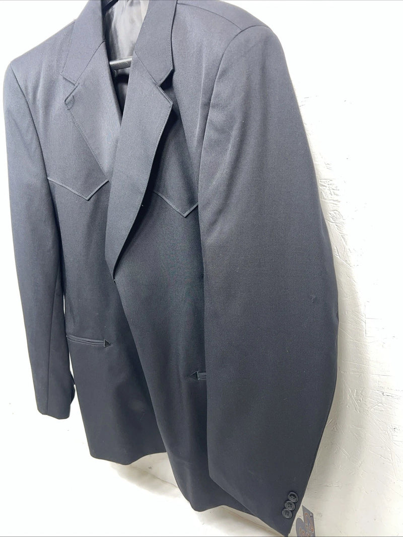 New Men’s Black Circle S Suit Coat 52L #CC1929 WW-59
