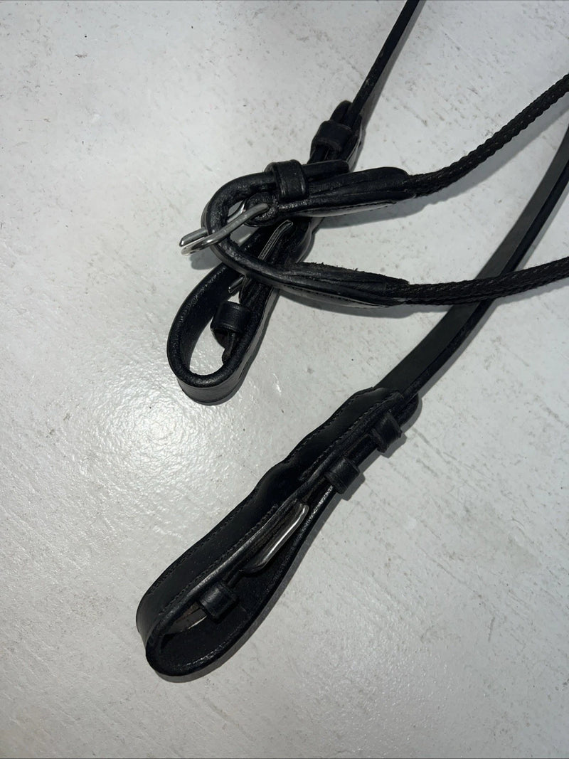 New Camelot Black Leather Oversize Dressage Bridle #160507 BB-44