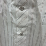 New Men’s White Horse White Stripe Long Sleeve Pearl Snap Large AA-77