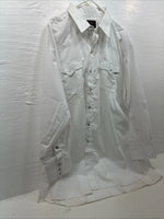 New Men’s Panhandle Slim White Long Sleeve Pearl Snap 3XL E-76