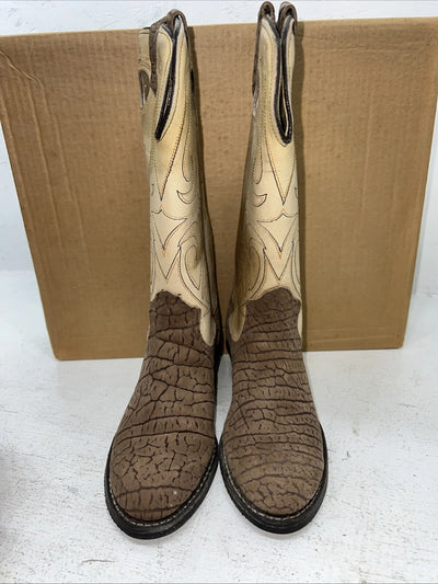 New Womens Brown Texas Brand Cowboy Boots. 4719 7 M. 18-131