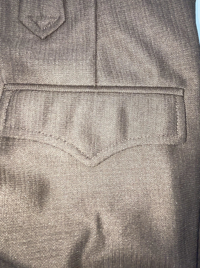 New Vintage Brown Circle S Polyester Pants #4SC442 NN-168