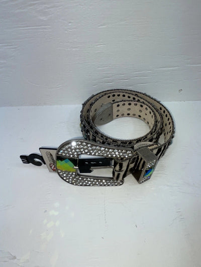 New Zebra Print Genuine Leather Nocona Bling M Belt #N1330999 Z-130