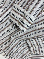 New Men’s ELY Cattleman Striped Long Sleeve Pearl Snap 20.5 X 36 4XL E-98