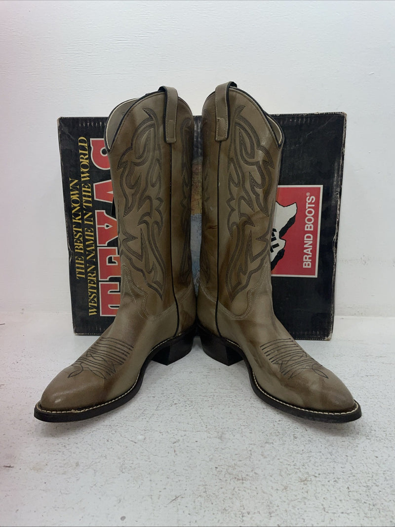 New Men’s Brown Texas Brand Cowboy Boots. 7808 9 D. 3-84
