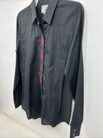 New Women’s Country Charmer Black Designed Long Sleeve Pearl Snap Medium YY-103
