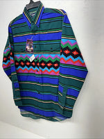 New Men’s Multicolor Wrangler Button Up Long Sleeve Shirt. 15.5x34 M I-34