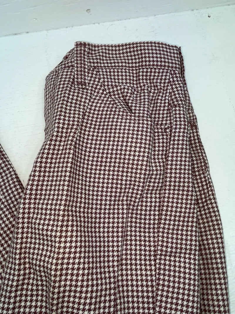 New Vintage Red And White Checkered Lee Polyester Pants #2600362 SS-74