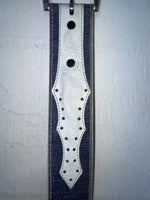 New Blue Genuine Leather 32” Belt #7330 JJ-148