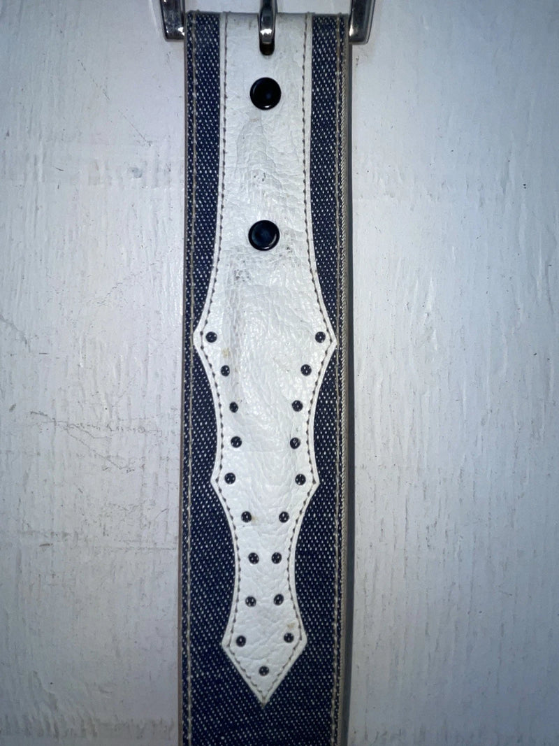 New Blue Genuine Leather 32” Belt #7330 JJ-148