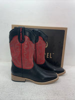 New Youth Red DBL Barrel Cowboy Boots. 4472001 4. 22-97