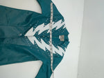 New Women’s Teal 1849 Authentic Ranchwear Long Sleeve Show Vest XS 3B-105