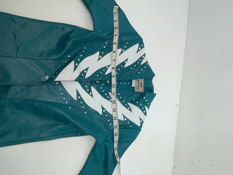 New Women’s Teal 1849 Authentic Ranchwear Long Sleeve Show Vest XS 3B-105