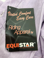 New Women’s Purple EQUISTAR Short Sleeve English Riding Shirt. 42 G-32