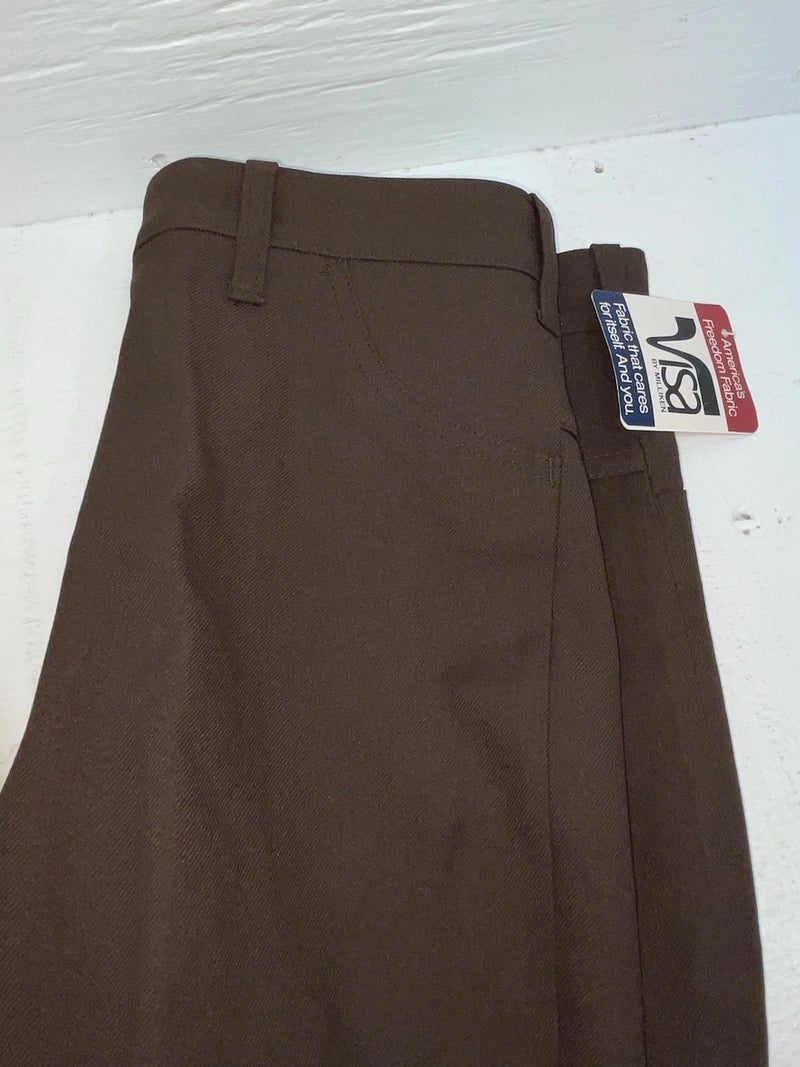 New Vintage Brown Dickson Jenkins Polyester Pants #5510 XX-33