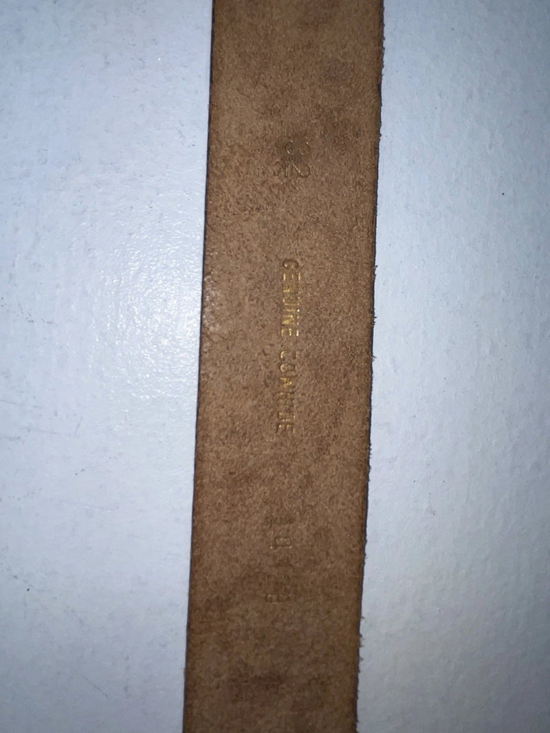 New Brown Genuine Leather Tooled 32” Belt #1442B Z-62