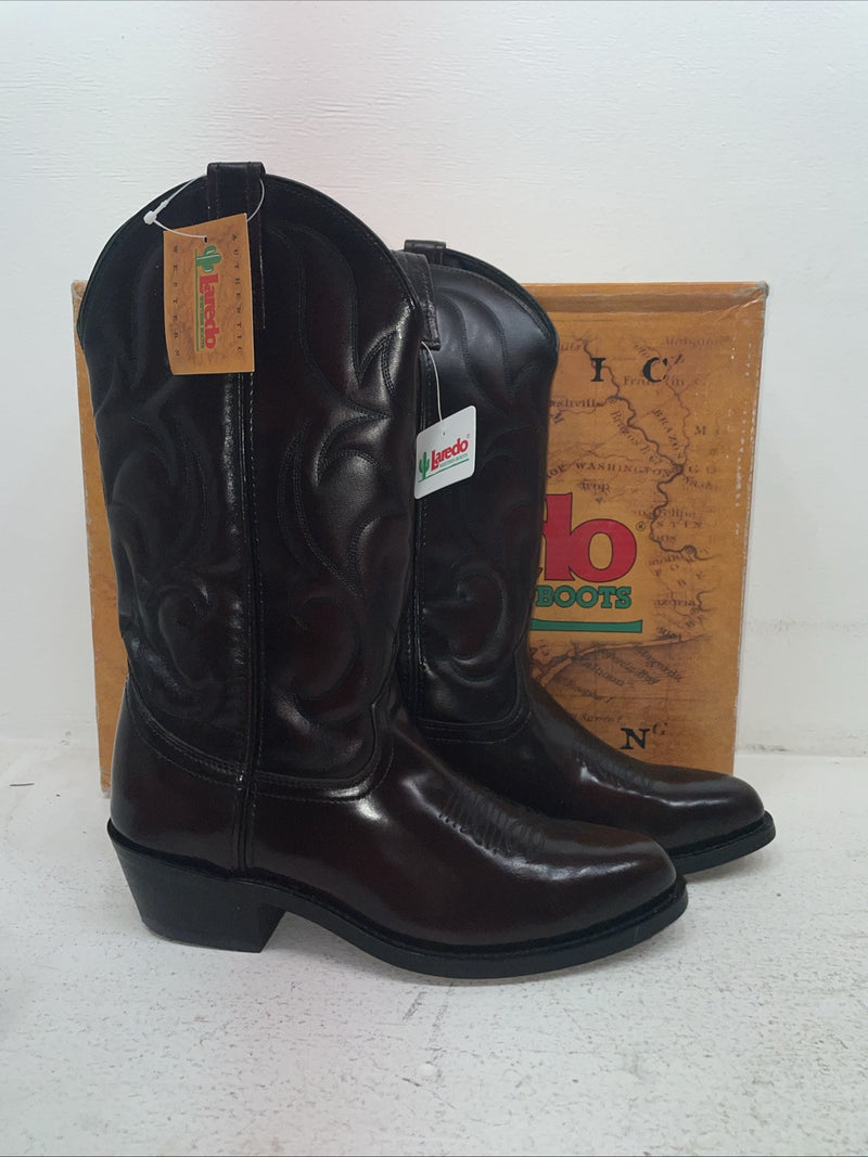 New Men’s Black Laredo Cowboy Boots. 6859 9 E W. 3-31