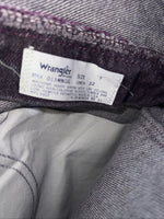 New Women’s Purple Wrangler Cowboy Cut Regular Fit Denim Jeans. 7x32 O-21