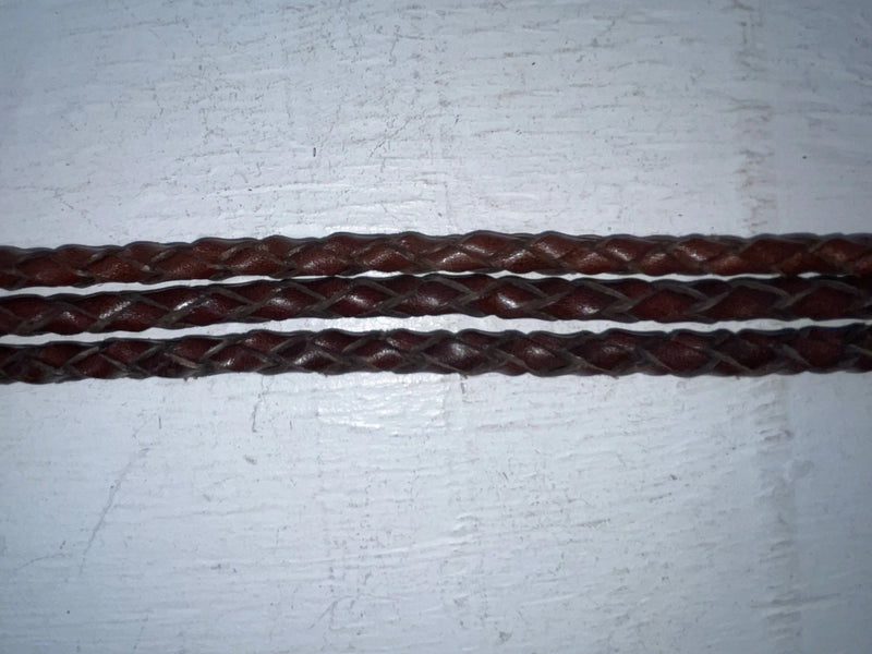 New Brown Genuine Leather Braided Rope 30” Belt #02/4703 NN-55