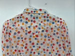 New Women’s Tem Tex Polkadot Long Sleeve Pearl Snap Size 34 LL-102