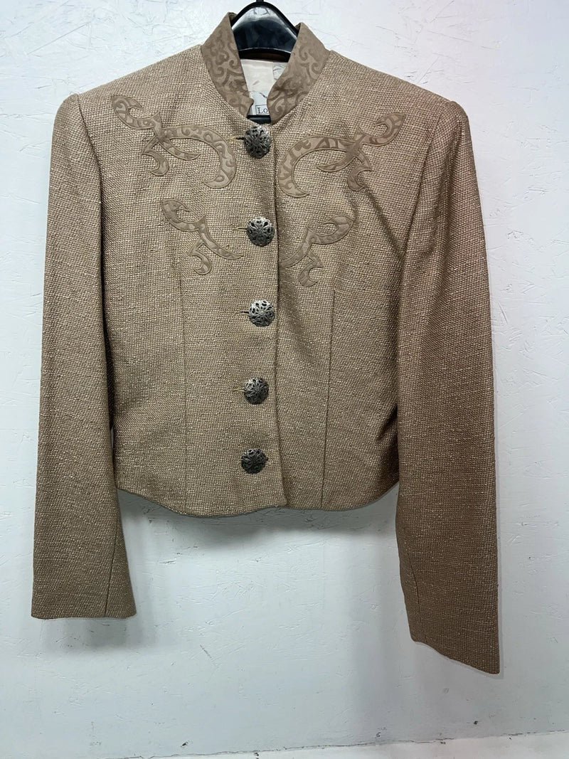 New Women’s Longhorn Brown Short Jacket Medium #5834 CC-605