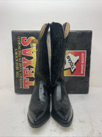 New Men’s Black Texas Brand Cowboy Boots. 4000 10 M. 7-59
