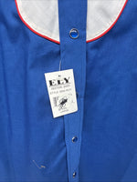 New Women’s Country Charmers Blue Red Long Sleeve Pearl Snap Large II-73