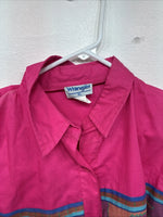 New Women’s Pink Design Long Sleeve Button Up XL TT-3