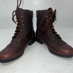 New Women’s Brown Lace Up Acme Cowboy Boots. 852 6 M. 19-93