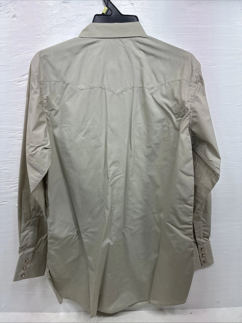 New Men’s White Horse Green Long Sleeve Pearl Snap Large CC-30