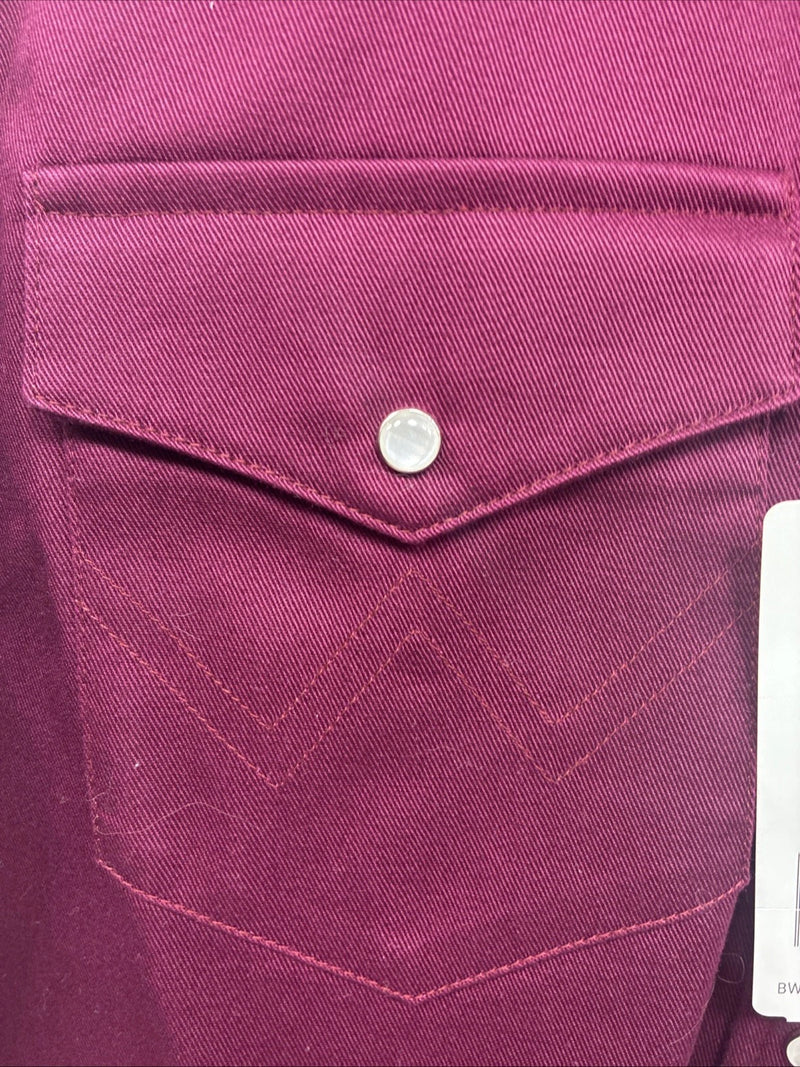 New Kids Wrangler Purple Long Sleeve Pearl Snap Large DD-32