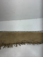 NOS Tan Children’s Show Chaps With Fringe Adjustable Waist 36” L-40