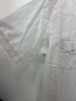 New Men’s White Horse White Stripe Short Sleeve Button Up XL T-9