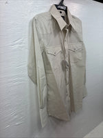 New Kids White Horse Yellow Stripe Long Sleeve Pearl Snap Large DD-55