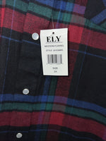 New Men’s Multicolor Plaid ELY cattleman Pearl Snap Long Sleeve Shirt. 2XL G-80