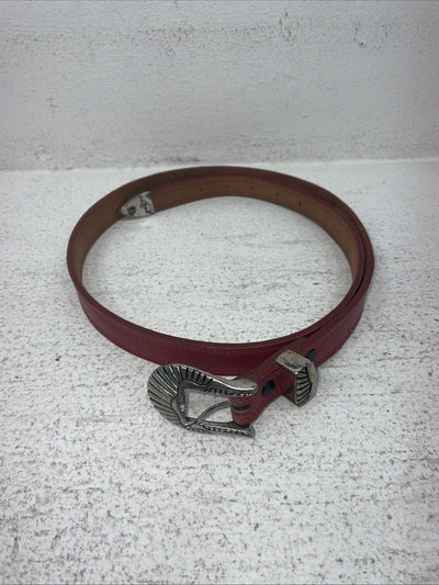New Red Genuine Leather Nocona 34” Belt #357 Z-14