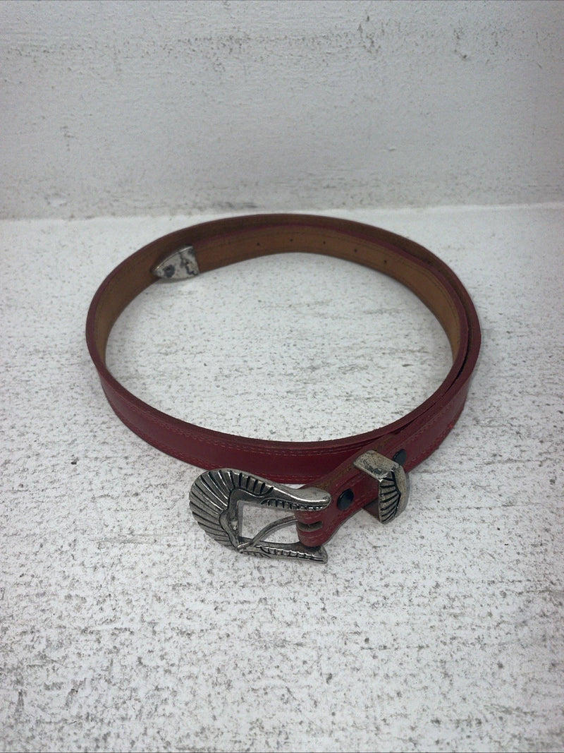 New Red Genuine Leather Nocona 34” Belt #357 Z-14