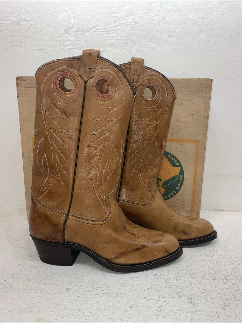 New Men’s Brown Texas Brand Cowboy boots. 7844 8.5 8 1/2 E E. 4-110￼
