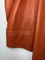 New Men’s Orange Leather Pioneer Wear Vest 46 #10291 L-603