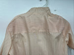 New Women’s Devon Aire Orange Stripe Short Sleeve Button Up Size 40 YY-5