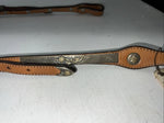 New Circle Y One Ear Leather Metal Plate Headstall #287-7107 U-37