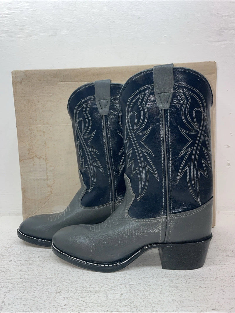 New Youth Gray Westex Cowboy Boots. B 2102 4 D. 22-96